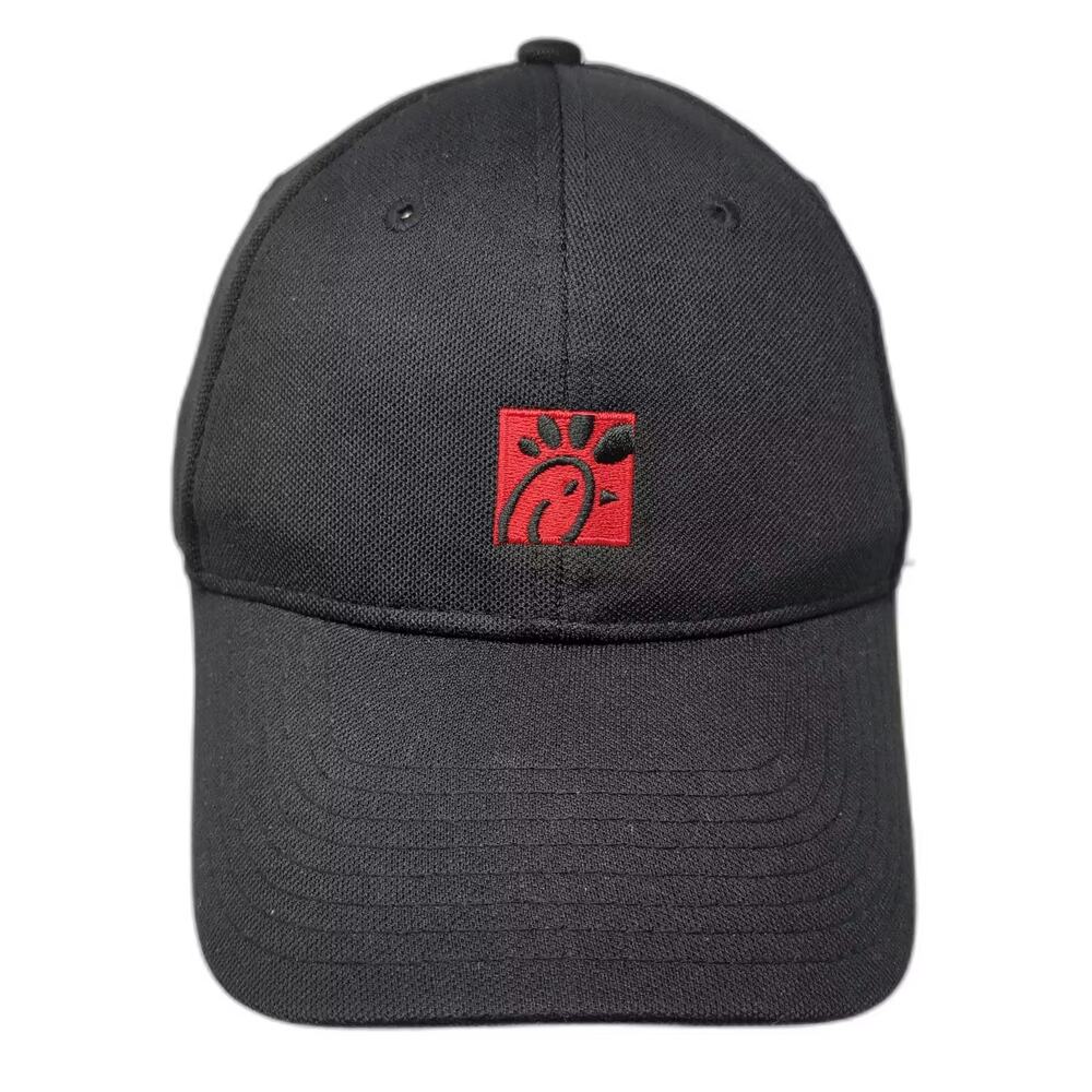 oobē Chick-fil-A Baseball Cap Black Red Slideback OS Embroidered Adjustable Hat